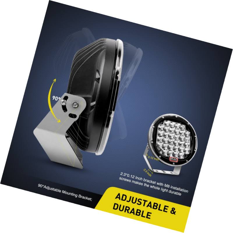2pcs 96W 9 inch Black LED Work Light R386017