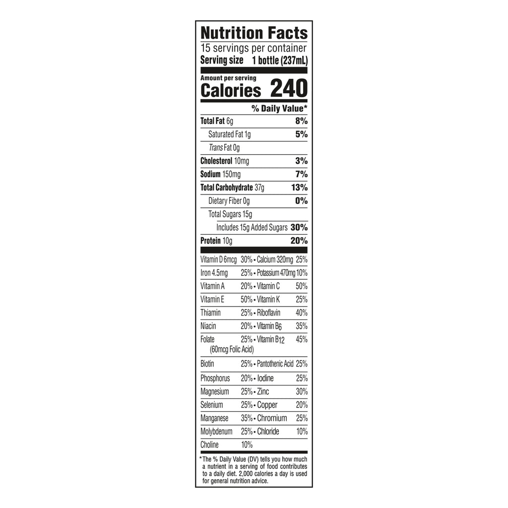 Creamy Strawberry Nutritional Drink, 10 g Protein, 15 - 8 fl oz Bottles N91173