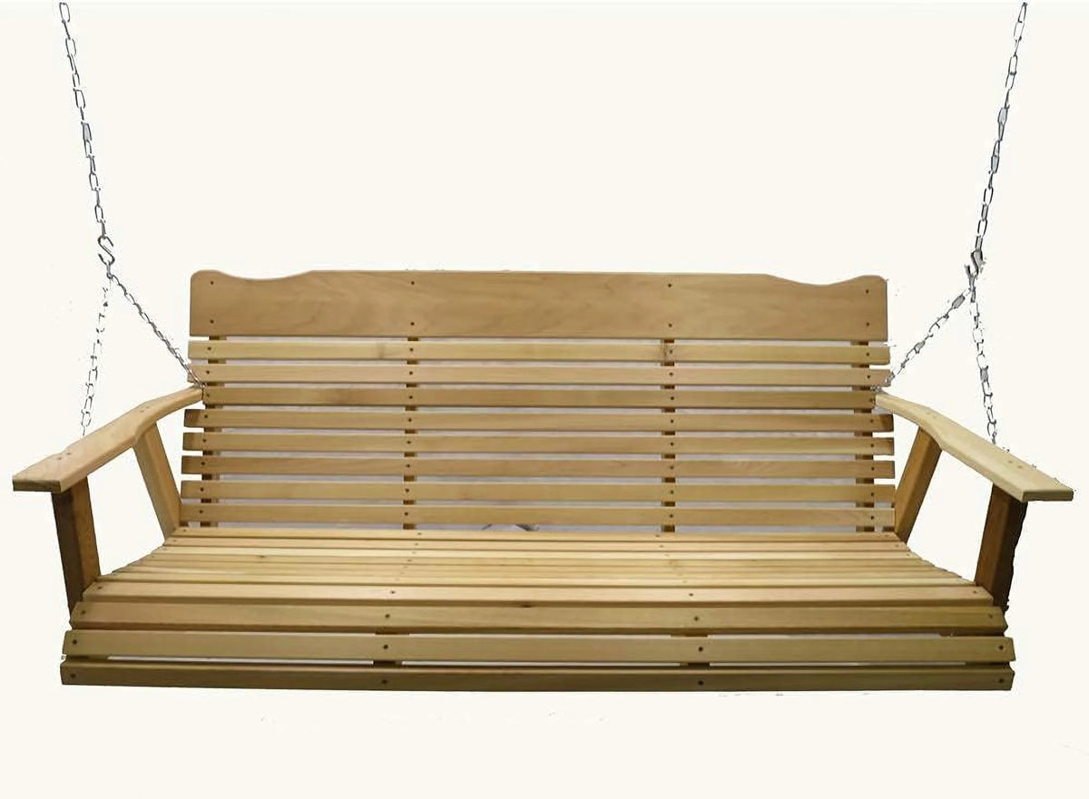 5 Foot Natural Cedar Porch Swing with Chain P7613