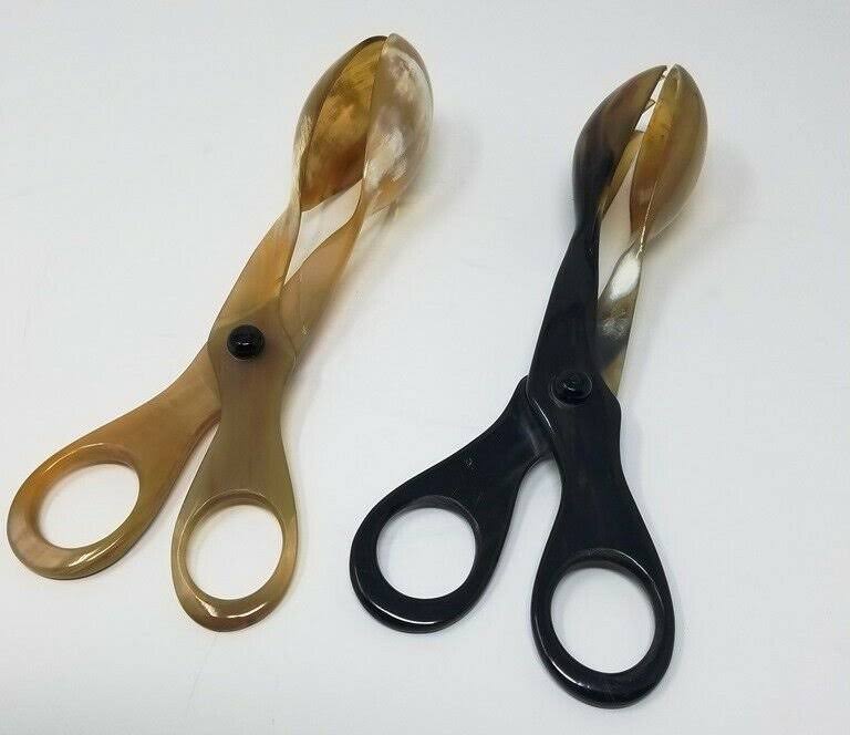 Handcrafted Horn Salad Server Buffet Tongs Set of 2 A22080