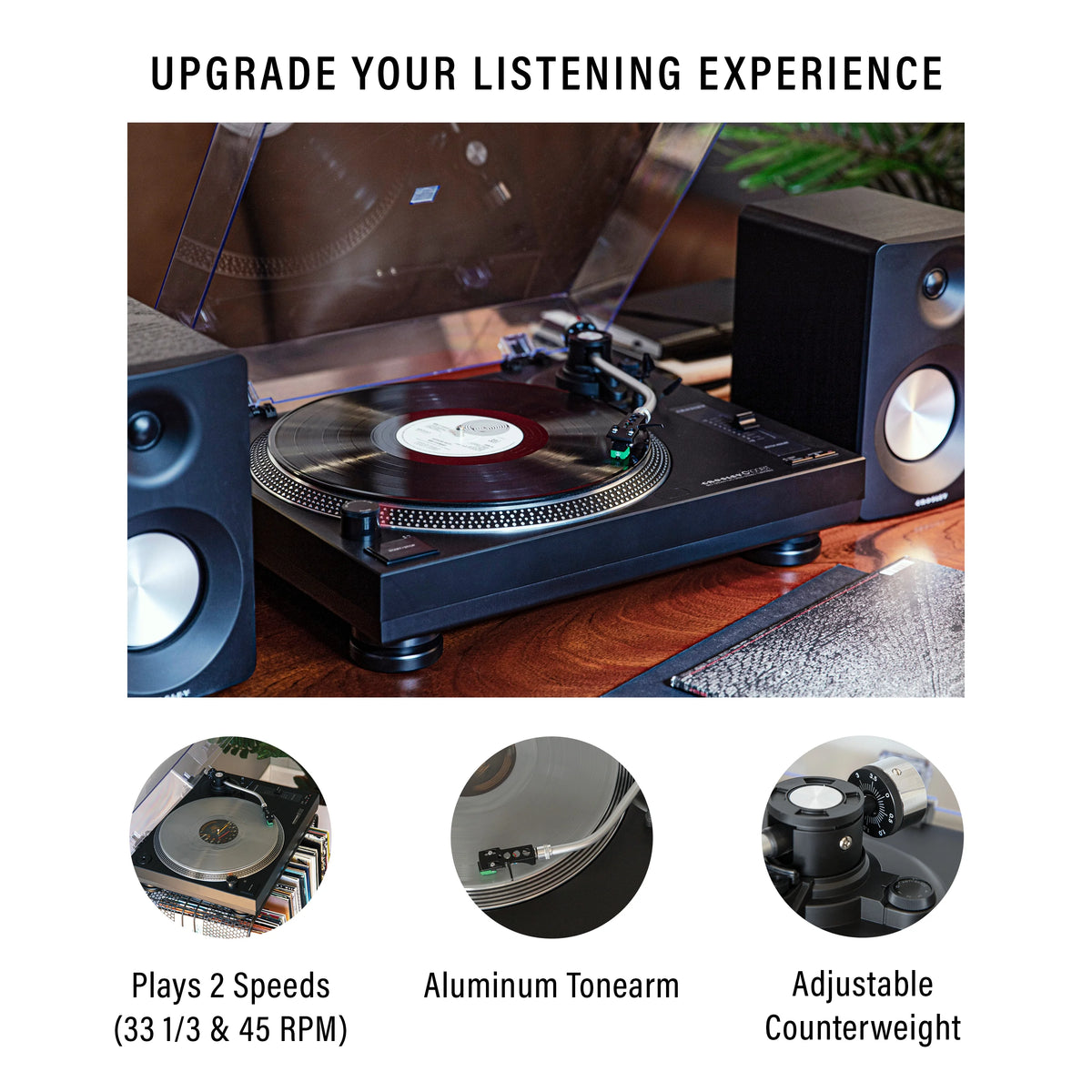 Vinyl Record Player with Speakers Turntable N826