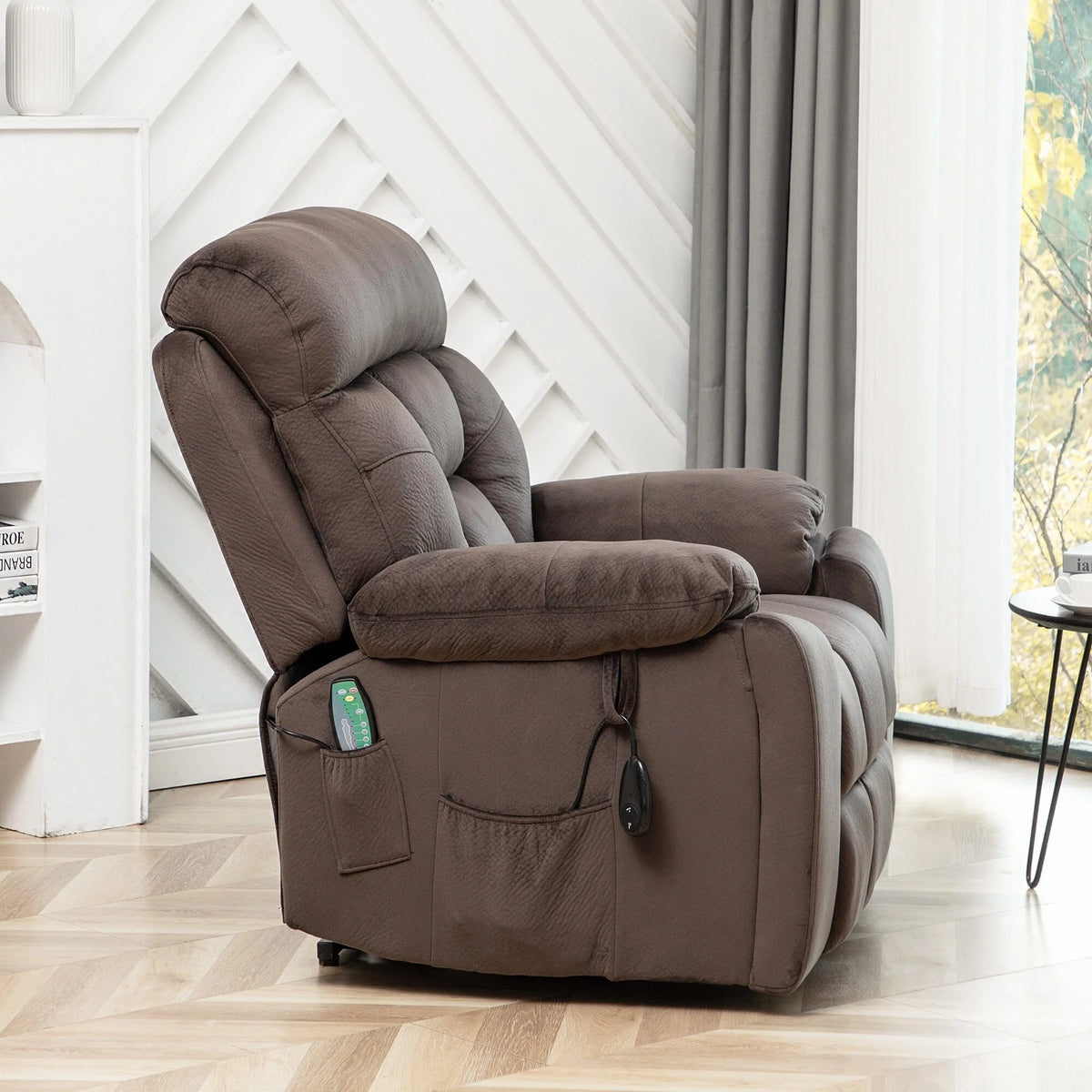 Velvet Power Lift Massage Recliner Chair H388220