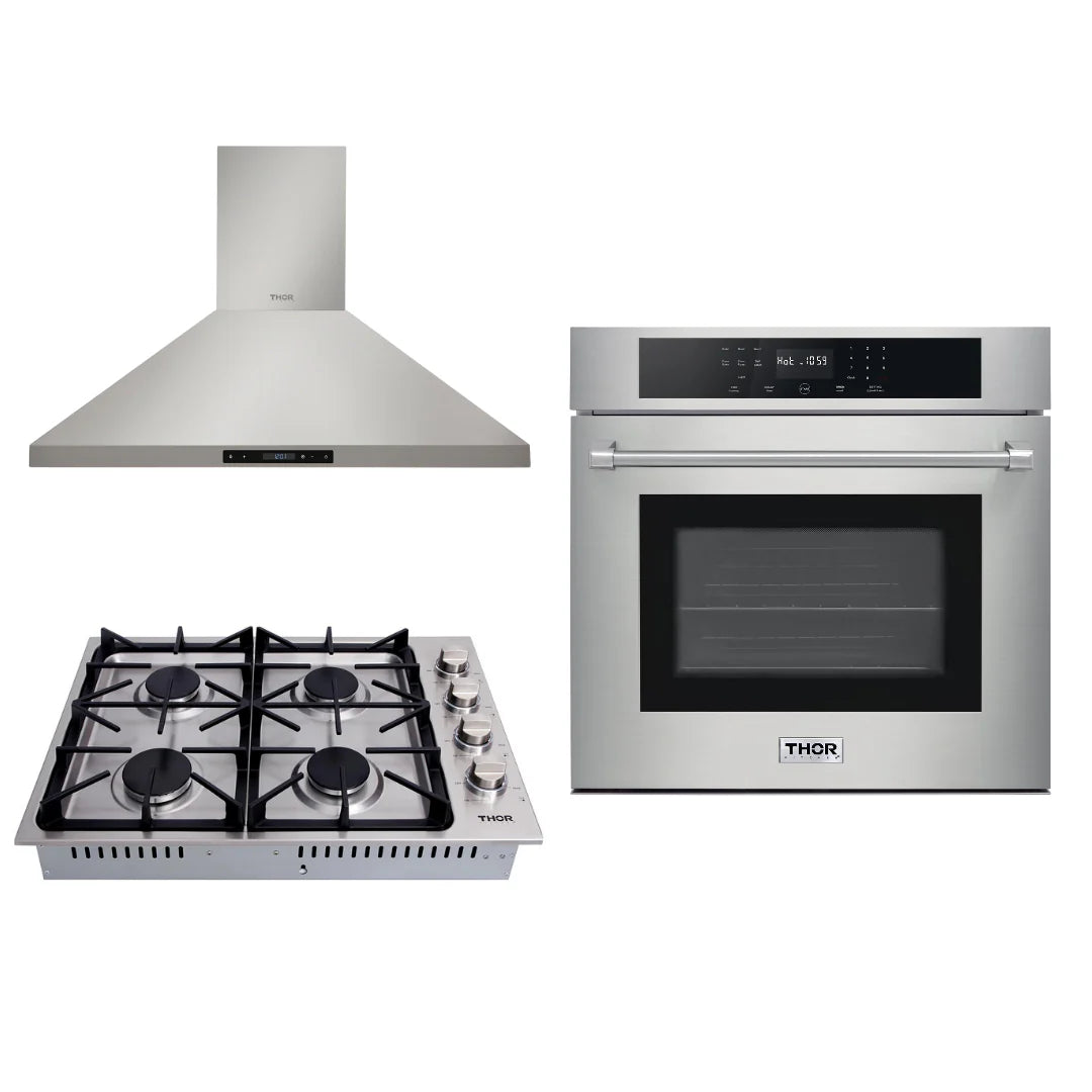 30 Wall Oven, Drop-in Cooktop, Range Hood G641704