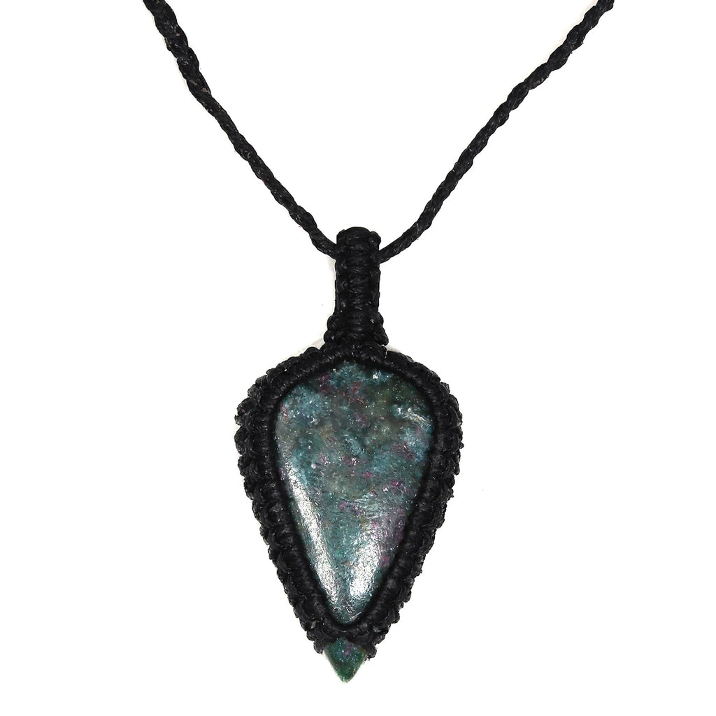 Ruby Zoisite Macrame Gemstone Necklace U8665