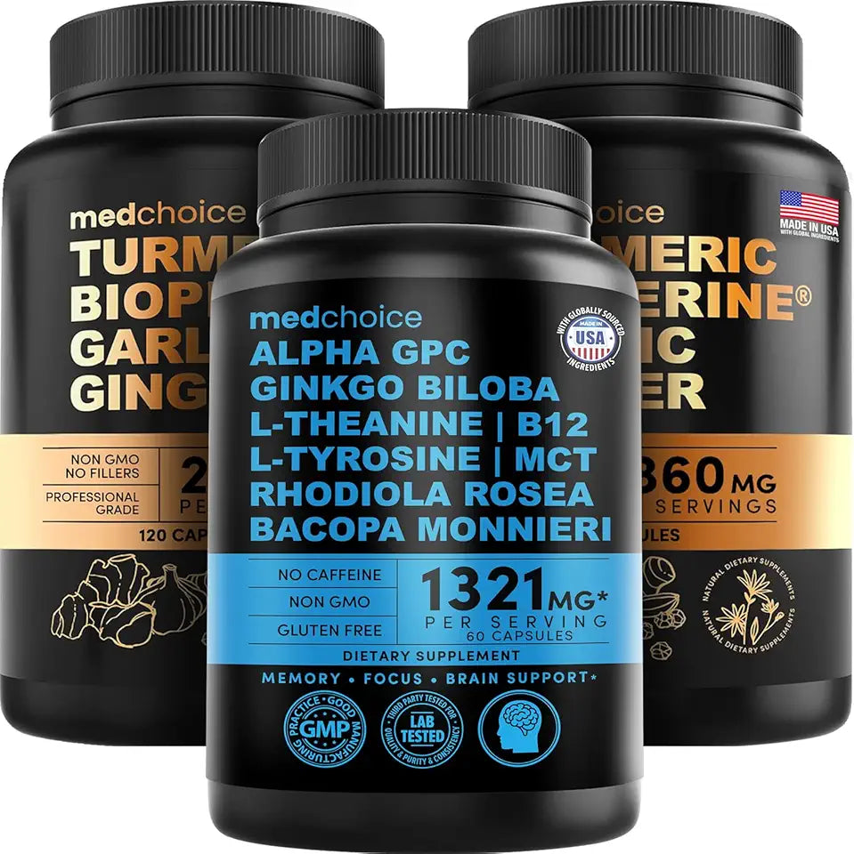 Turmeric & Ginger and Nootropic Brain Supplement Bundle M594203