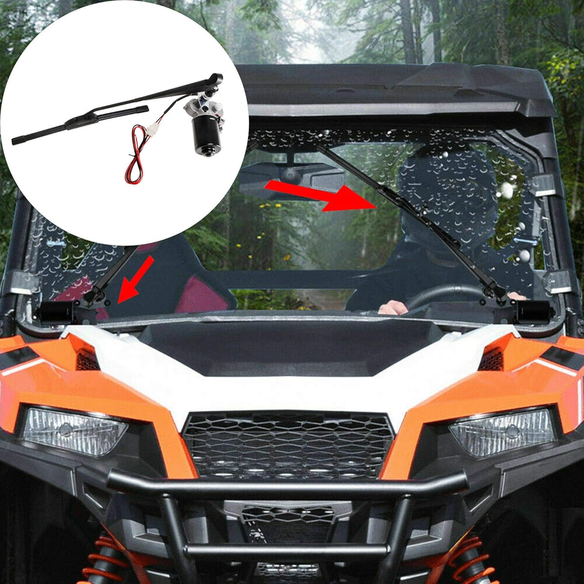 12V Hard Coated Polycarbonate Universal Windshield Wiper Kit V76957