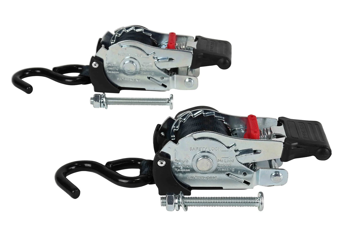 2 Pack 1'' x 10' Retractable Ratchet Straps T997962