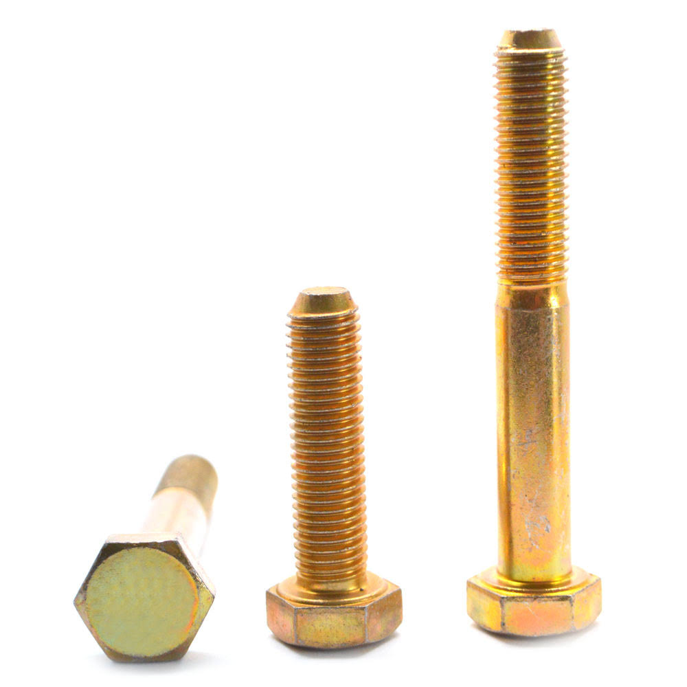 Hex Cap Screw (Bolt) - USA Alloy Steel Yellow Zinc Plated O690