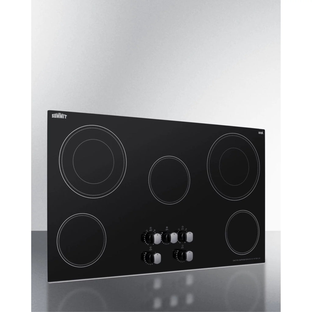 36 in. 5-Burner Radiant Cooktop, Black Y791695