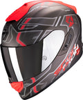 Matt Silver-Red Motorcycle Helmet XXL F8931