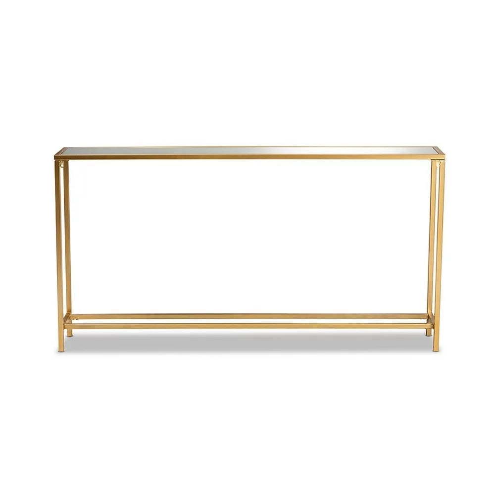 Gold Mirrored Glass Console Table M411