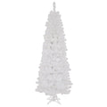 6.5 ft White Pencil Pine Christmas Tree with Clear Lights K76646