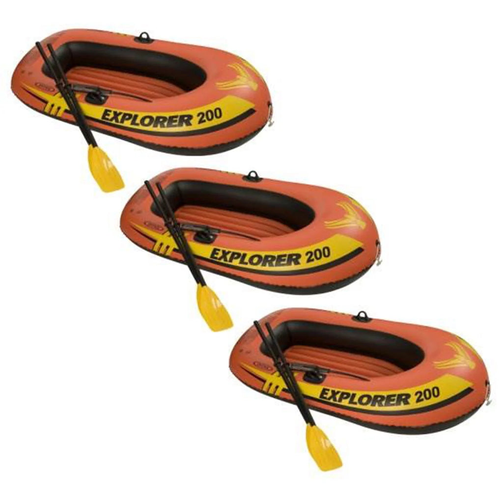 Inflatable Two Person Raft Set with Oars and Pump J904864