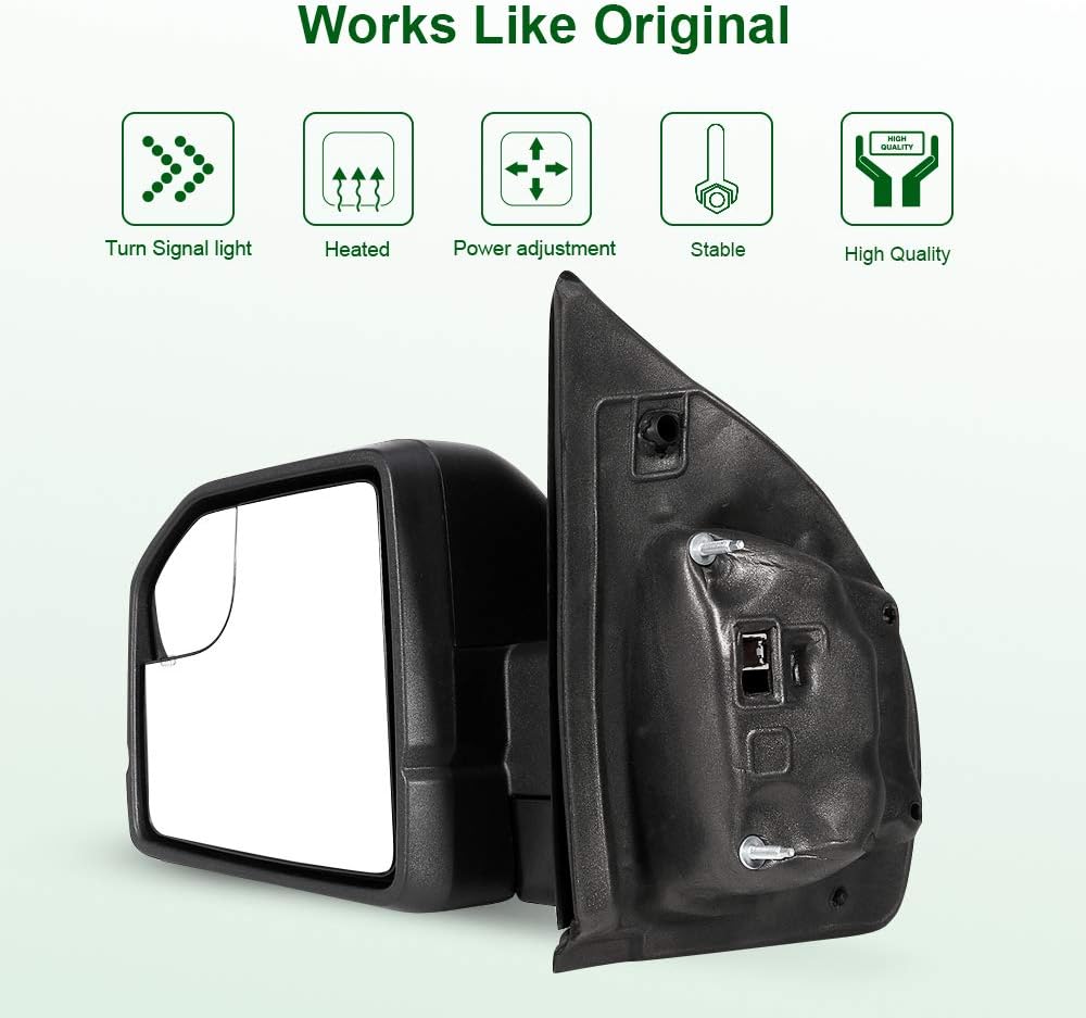 Towing Mirrors for Ford F150 with Power Adjustment Heated Turn Signal Light H91229
