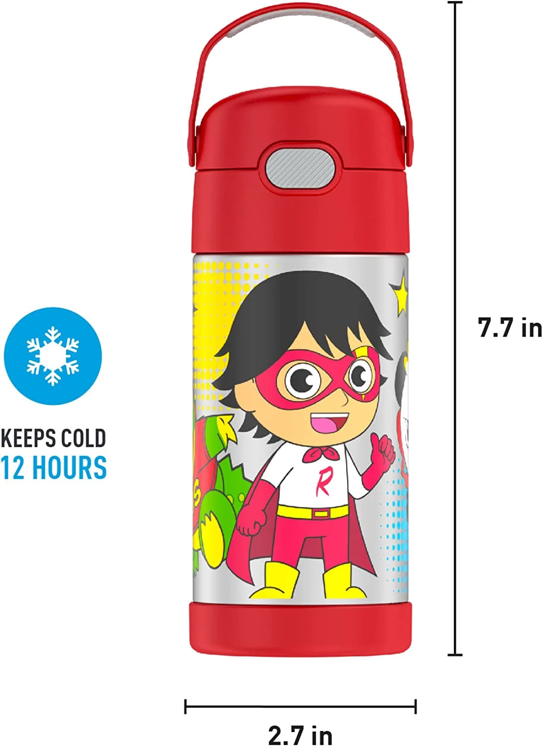 12 Ounce Stainless Steel Vacuum Insulated Kids Straw Bottle M93972