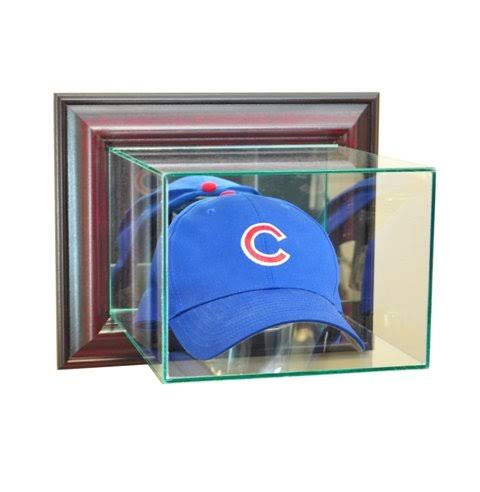 Cherry Wall Mounted Cap and Hat Display Case U39126