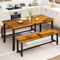 Dining Table Set with Two Benches N978