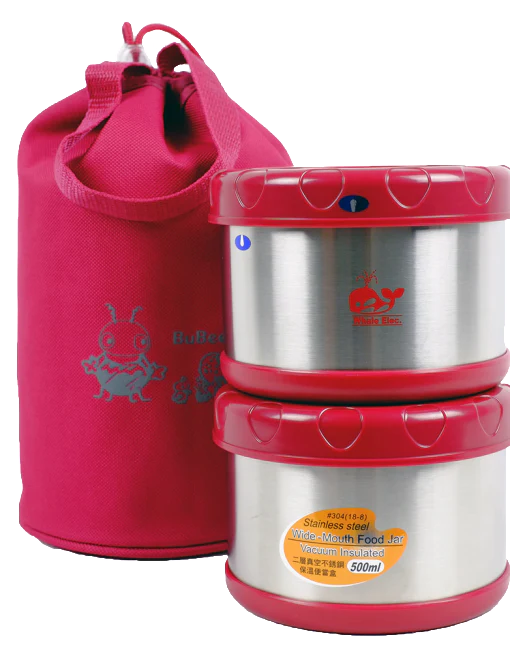 0.50L 2-pc Thermal Lunch Kit with Carrying Bag C39945