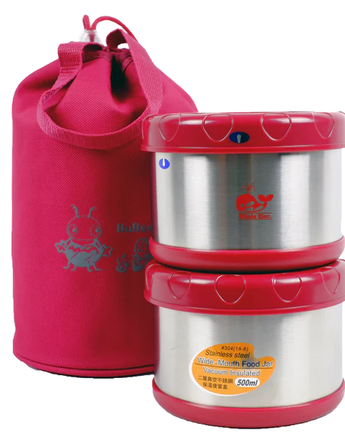 0.50L 2-pc Thermal Lunch Kit with Carrying Bag C39945