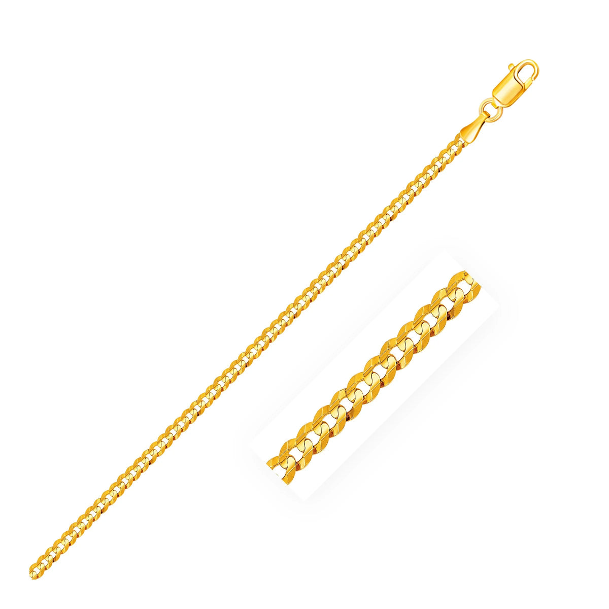 10k Yellow Gold Curb Chain 18 in G31026