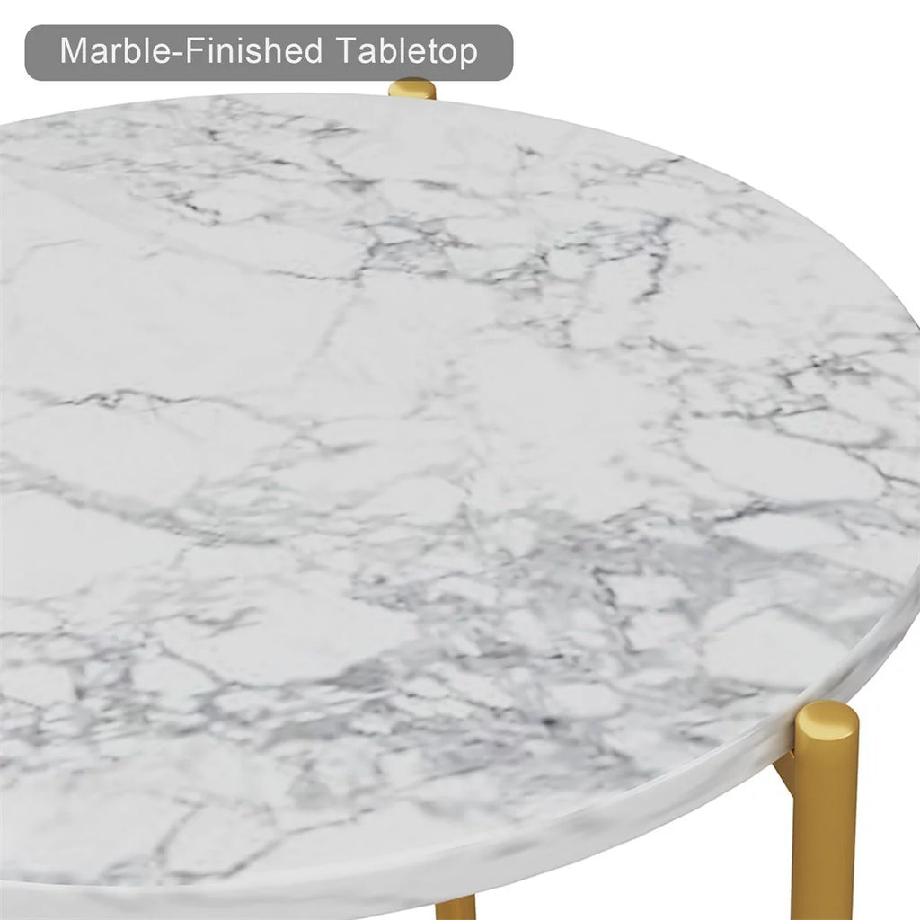 Round Nesting Coffee Table, 2 Piece D603