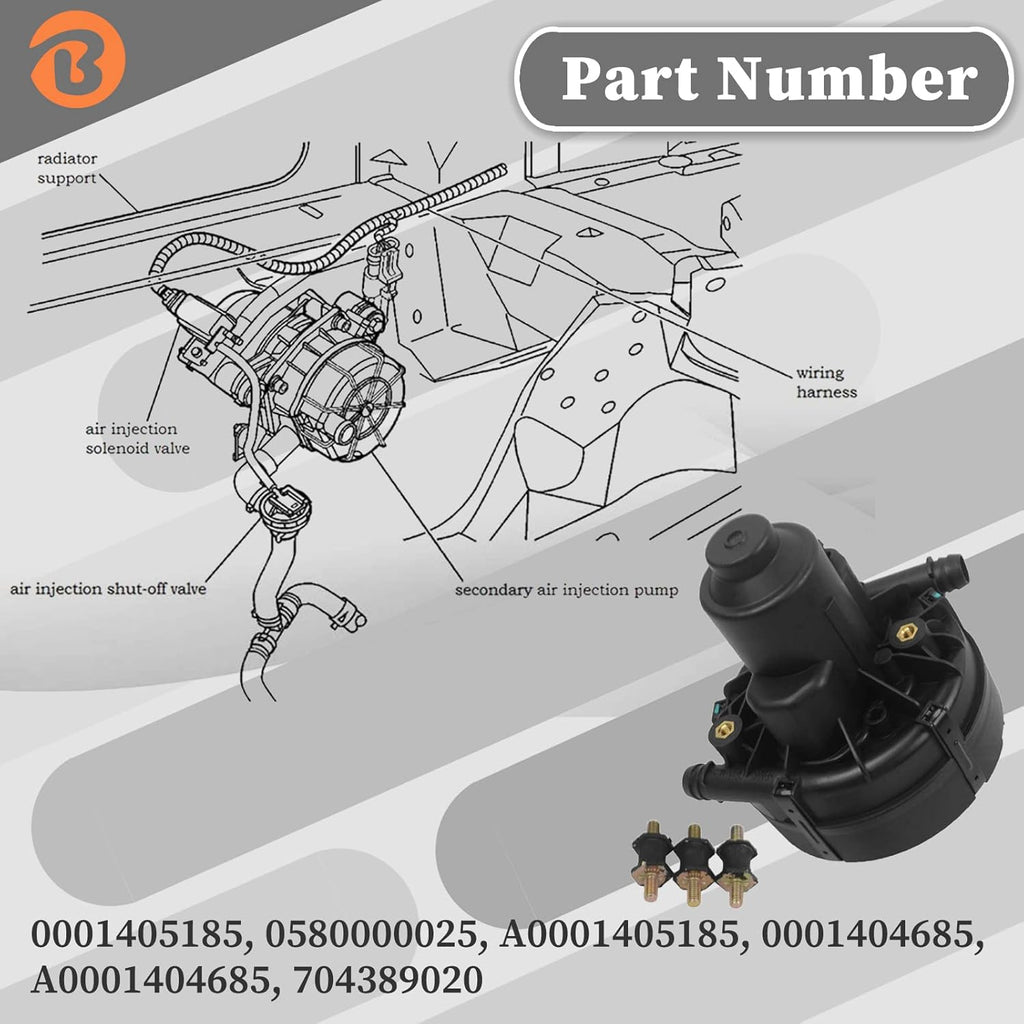 Pack of 2 Secondary Air Injection Smog Air Pump V3327