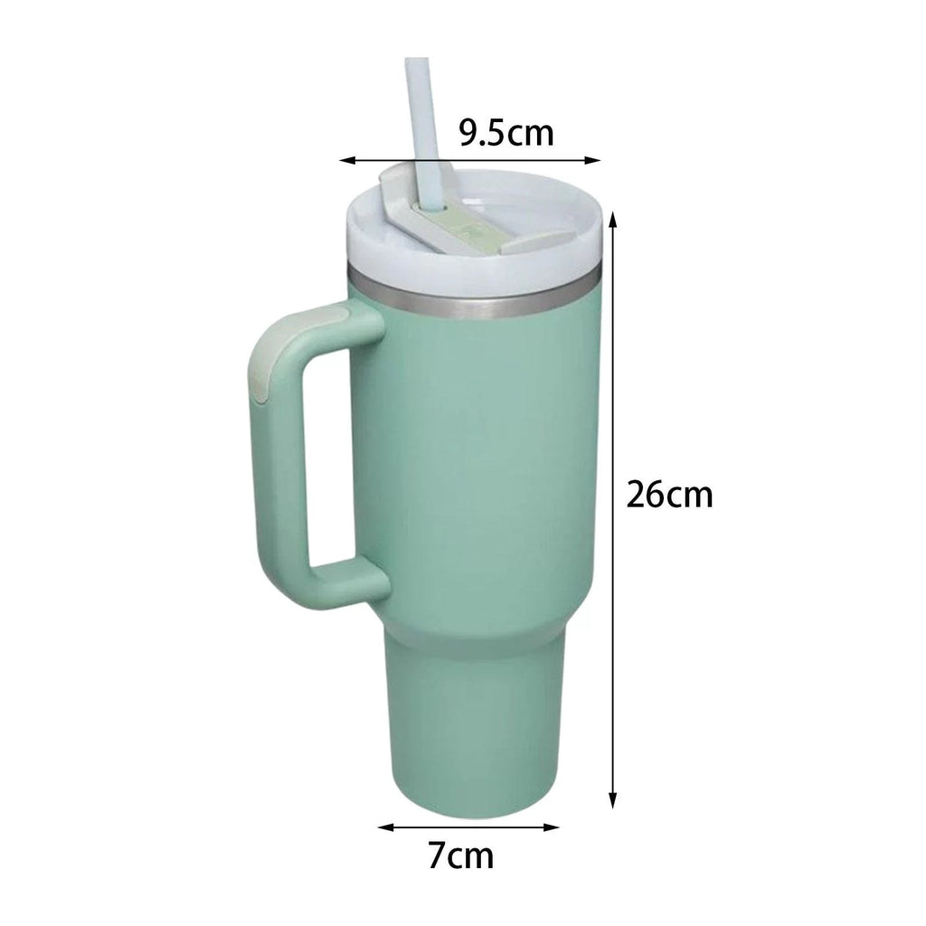 40oz Stainless Steel Tumbler with Handle J244
