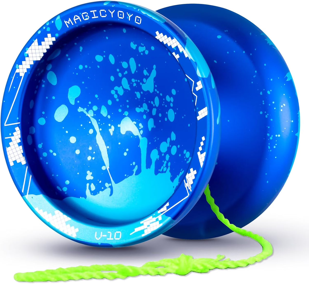 Blue Splash Finger Spin Metal Yoyo T34218