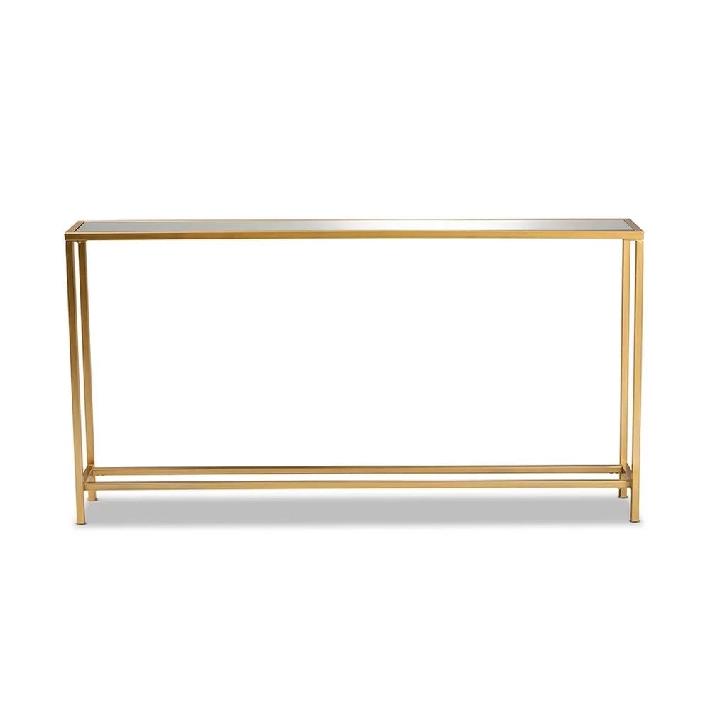 Gold Mirrored Glass Console Table M411
