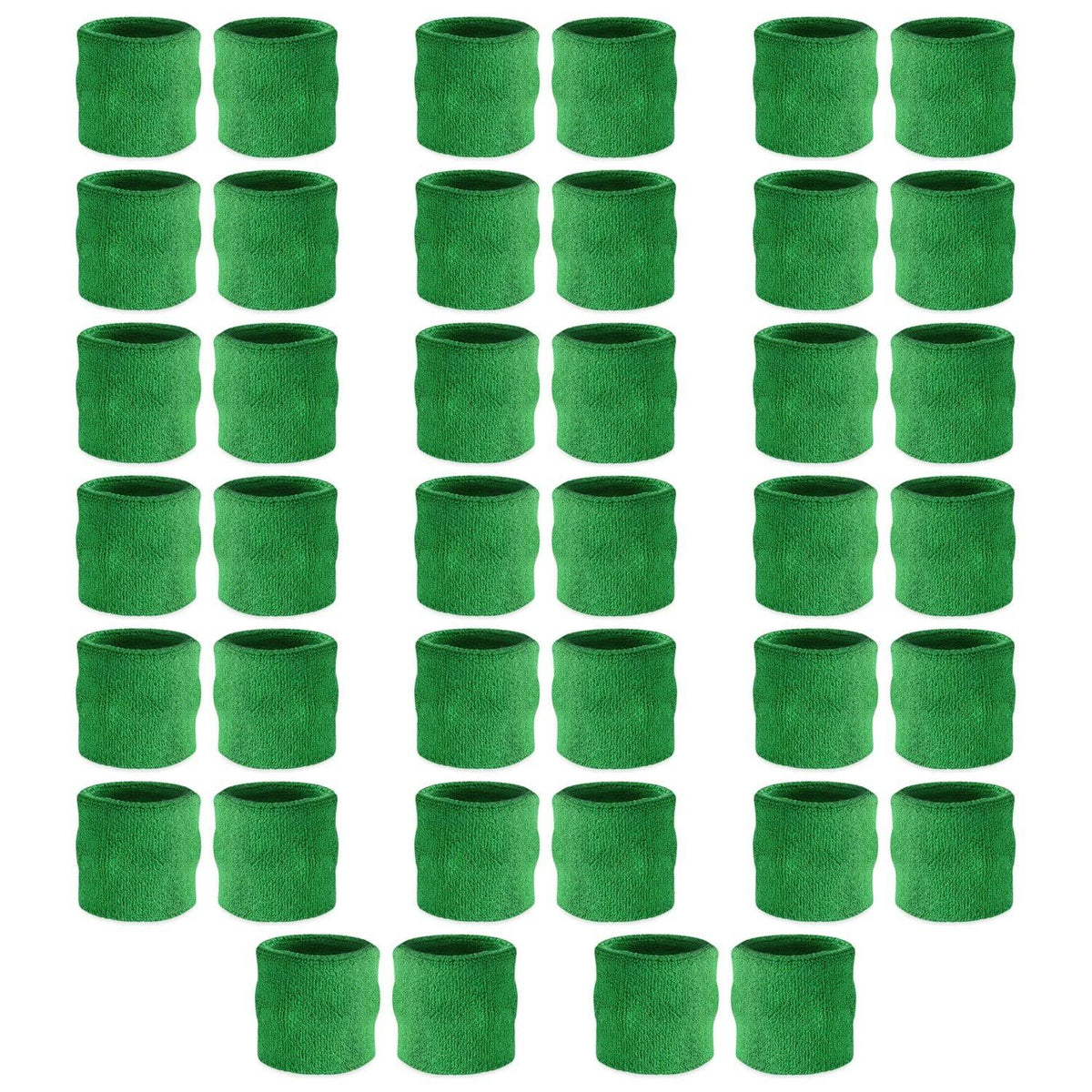 20 Pack Green Wrist Bands Sweatbands C7104