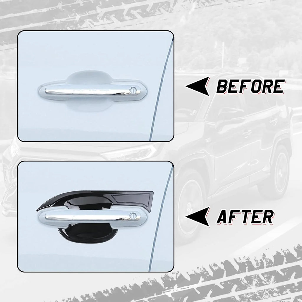 Glossy Black Exterior Door Handle Bowl Cover Trim Z65017