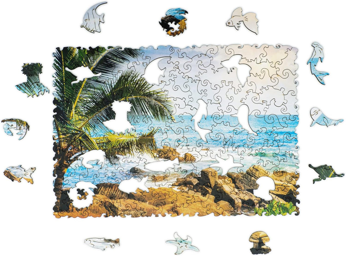 Wooden Puzzle Jigsaw, 125 pieces, 9 x 6.2 in J8527