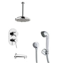 Chrome Tub and Shower Faucet Set with Hand Shower L2509
