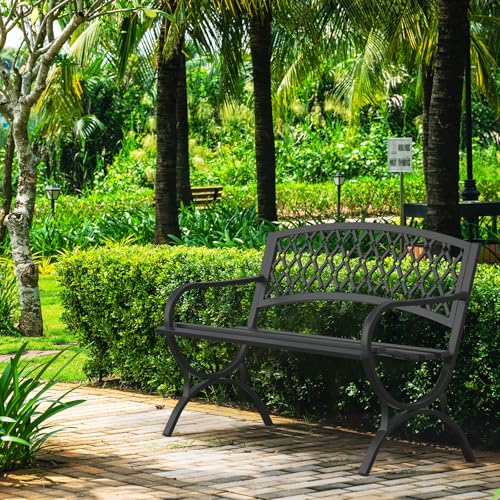 Heavy-Duty Weatherproof Metal Garden Bench G938400