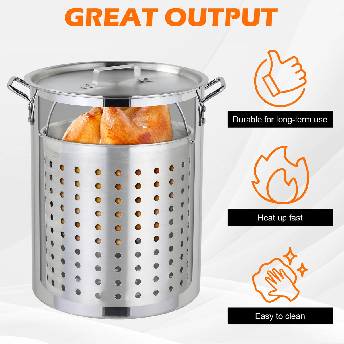 30 Qt Turkey Fryer Cooker Set with Gas Burner M20210