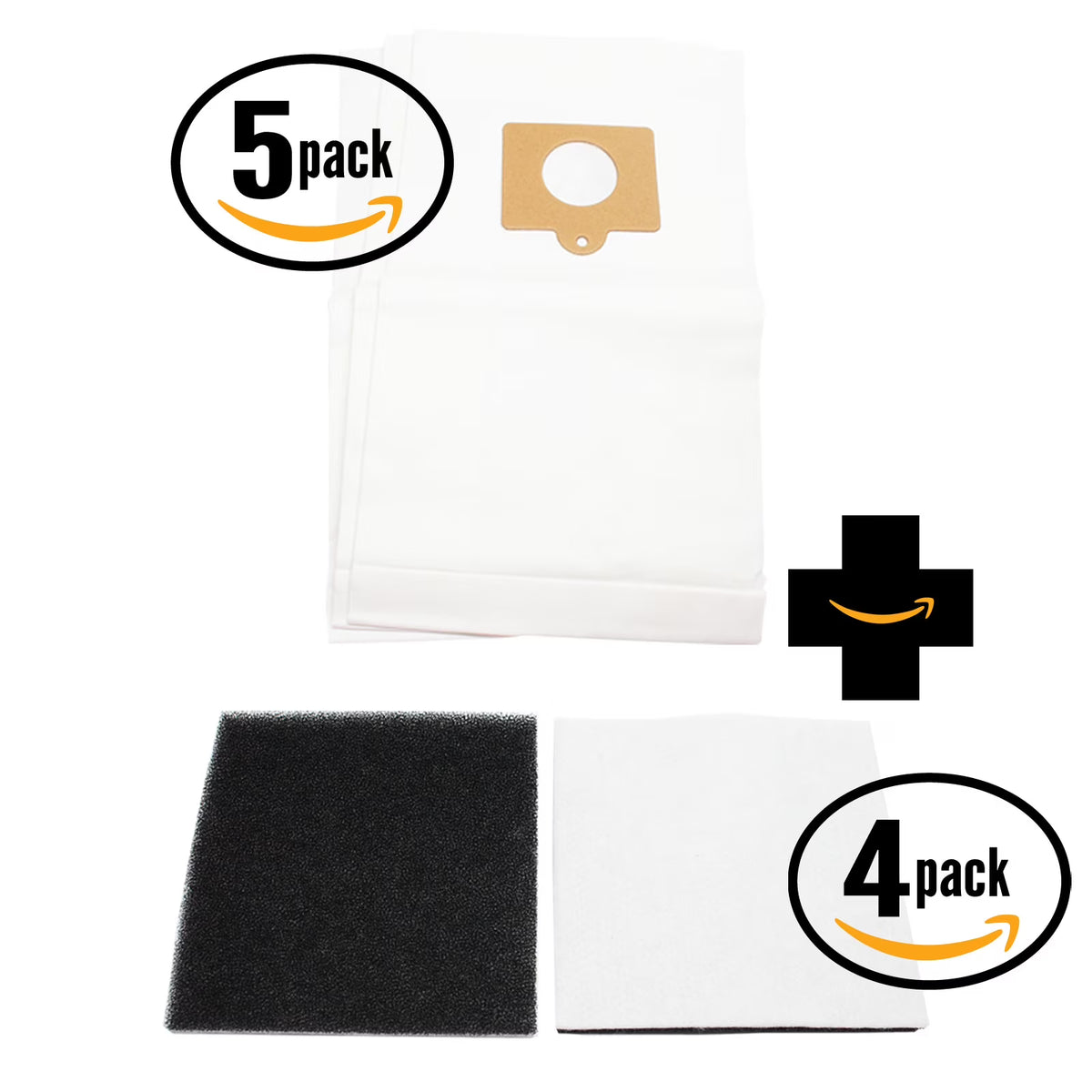 15 Replacement Vacuum Bags & 4 Foam Filter Q4682