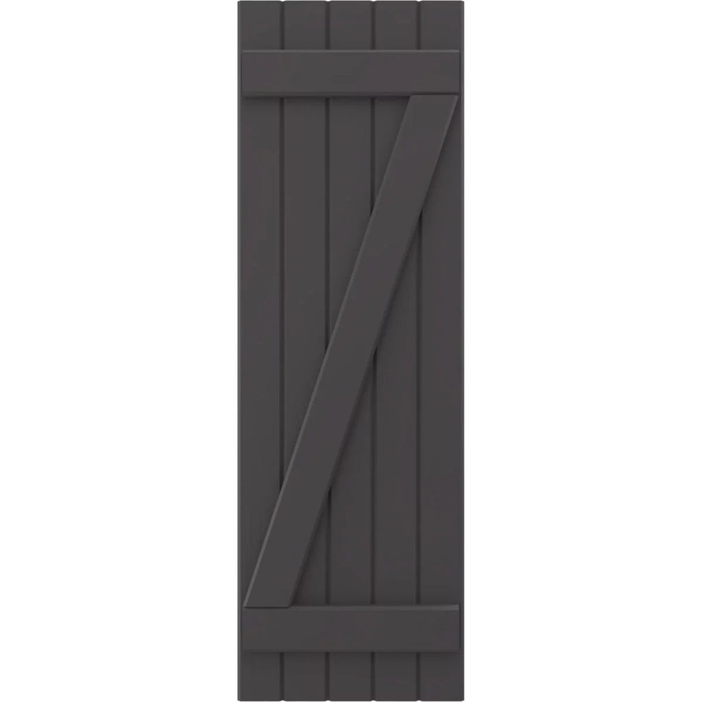Real Wood Joined Board-n-Batten Shutters with Z-Bar R46315