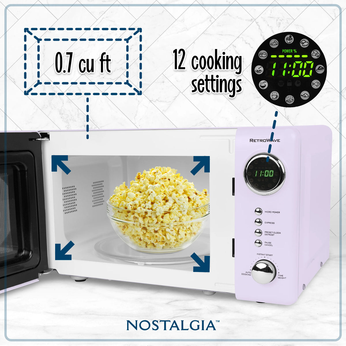 0.7 Cubic Foot 700-Watt Countertop Microwave Oven O37547