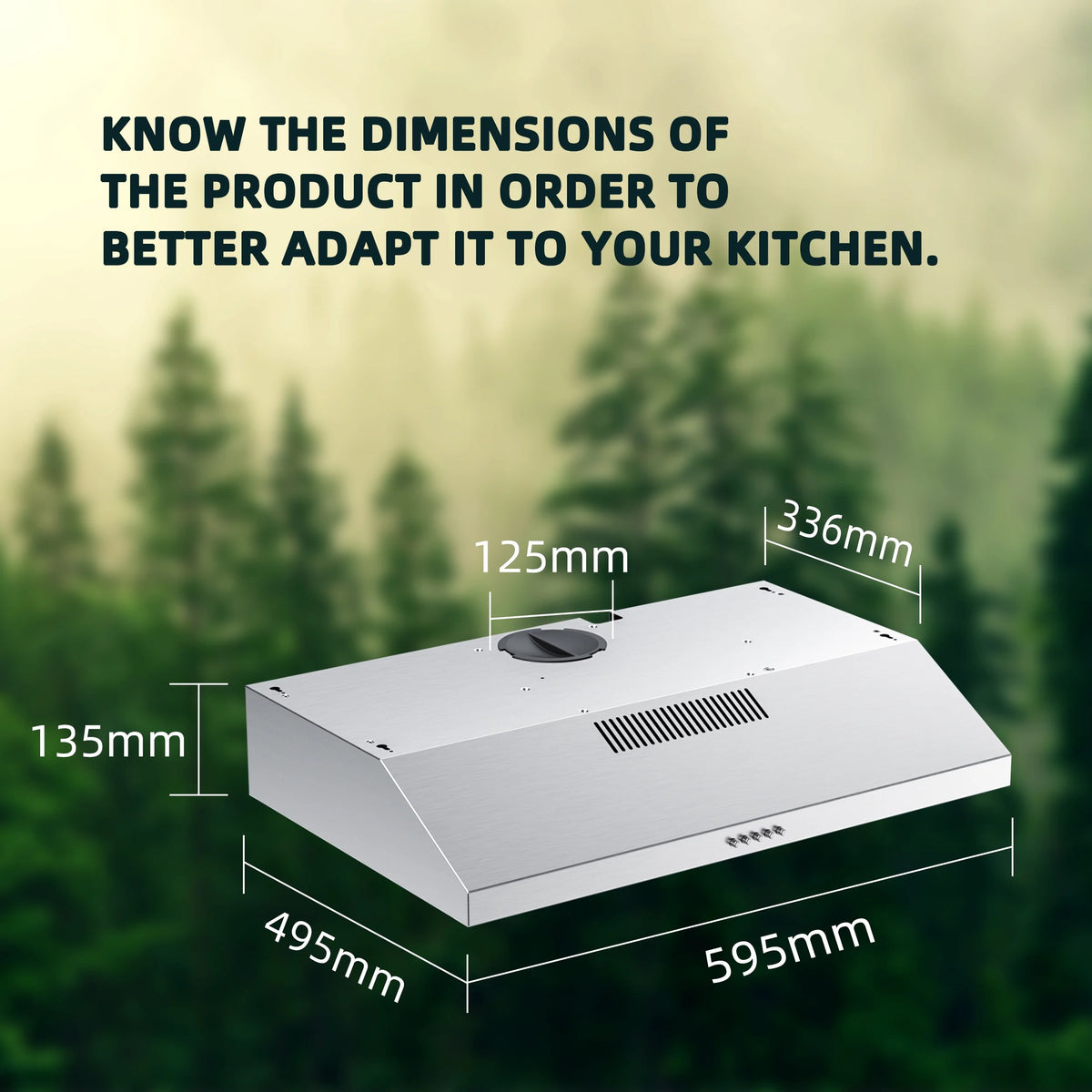 30 inch Convertible Under Cabinet Range Hood with LED Light E97734