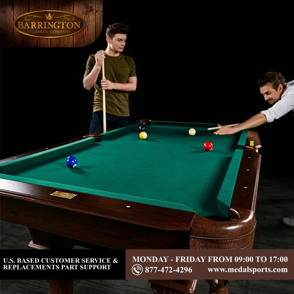 Burgundy Pool Table with Cue Rack and Dartboard Set K576915