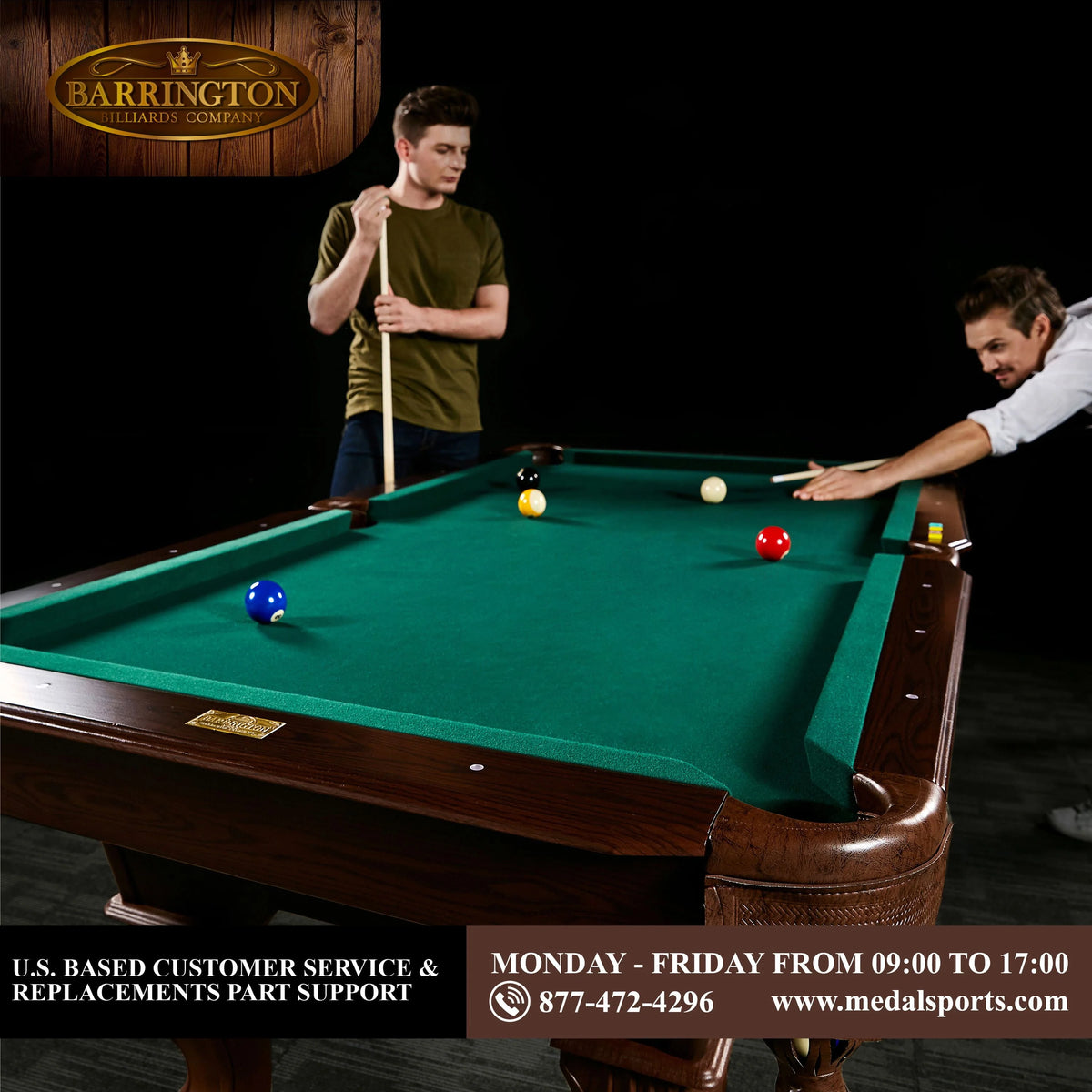 Burgundy Pool Table with Cue Rack and Dartboard Set K576915