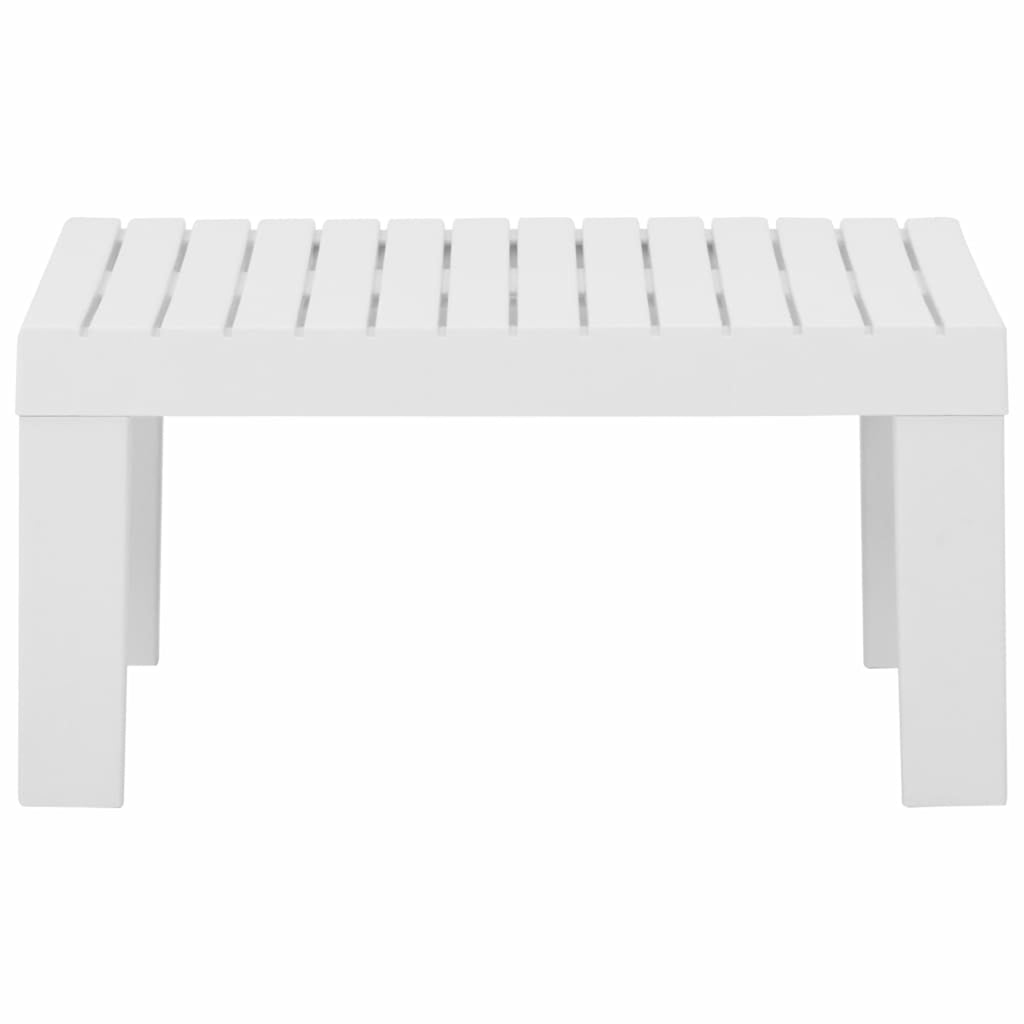 3 Piece White Outdoor Patio Lounge Set with Anthracite Cushions K992654