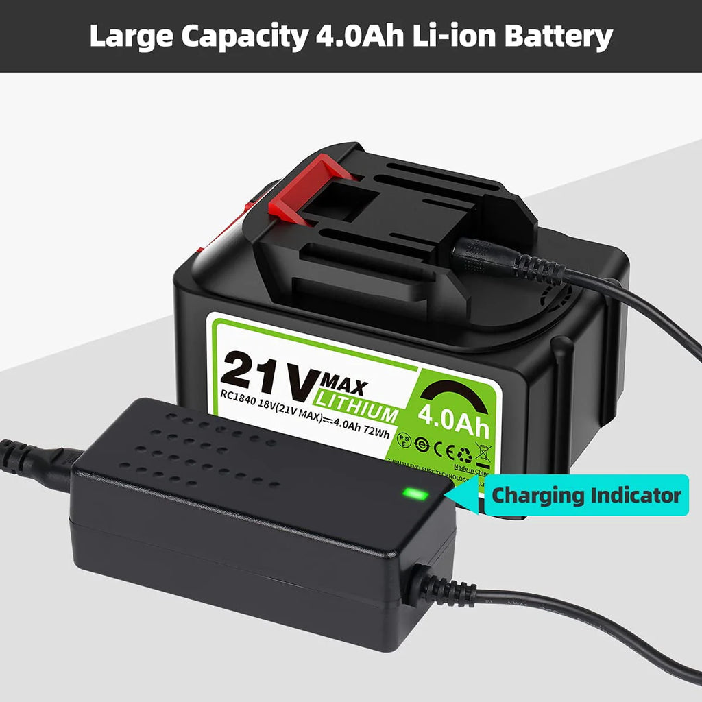 21V Cordless Leaf Blower 135MPH 321CFM 6 Speed with 4.0Ah Li-ion Battery F562