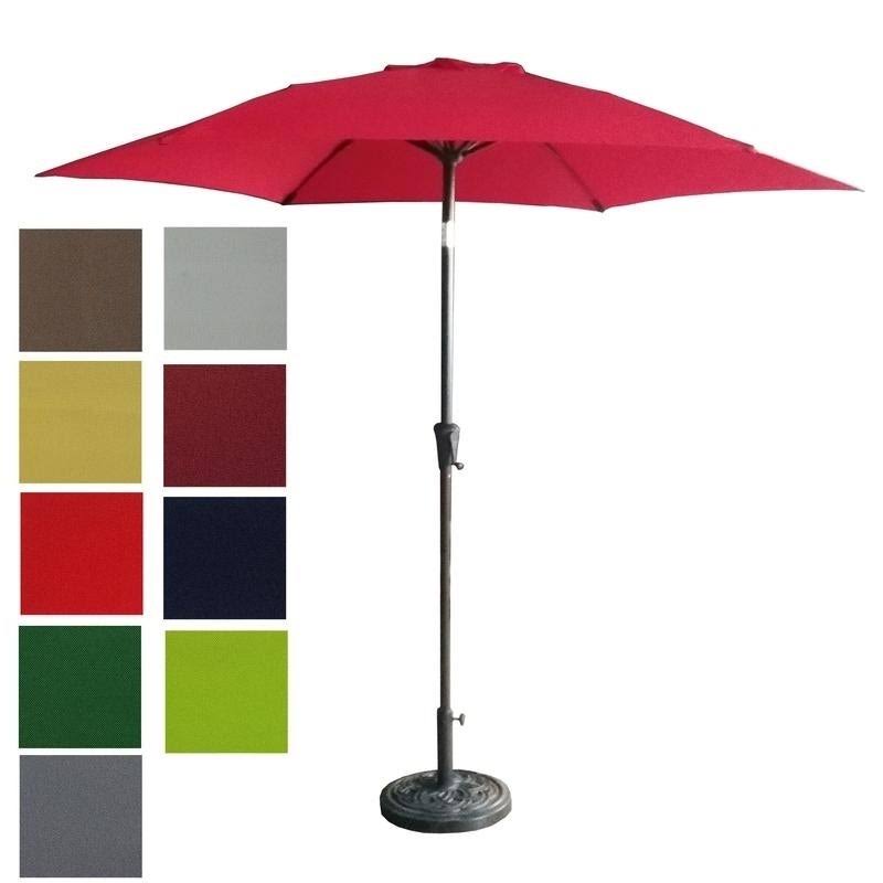 9 Feet Pole Umbrella with Carry Bag and Base - Crème P221893