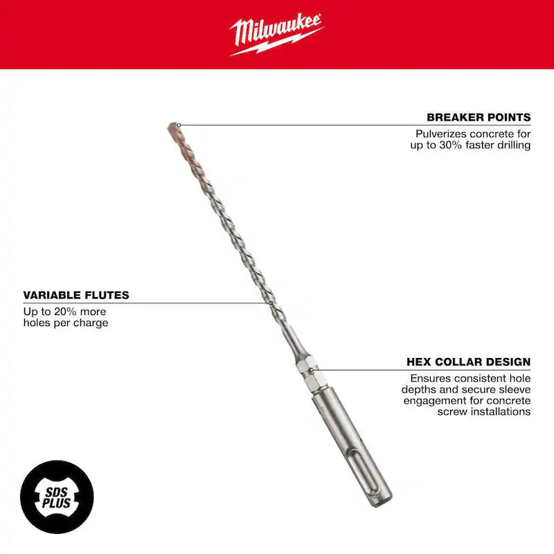 3/16 in. x 7 in. SDS-PLUS Carbide Drill Bit A74096