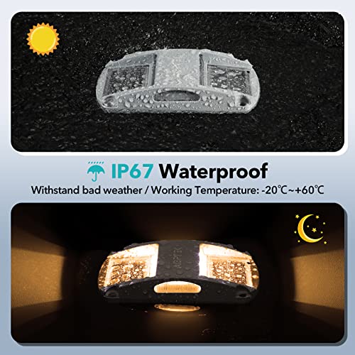 12 Pack Solar Waterproof LED Driveway Marker Lights Z2471