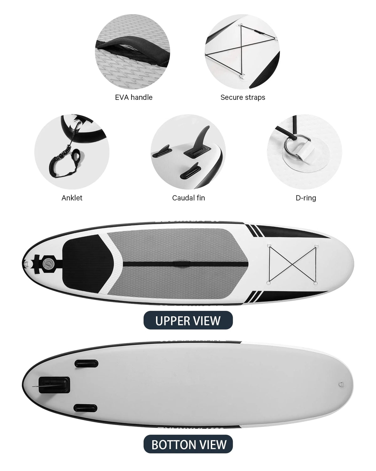 10 Ft. Inflatable Stand up Paddle Board with Backpack V200