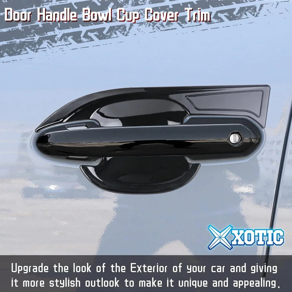 Glossy Black Exterior Door Handle Bowl Cover Trim Z65017