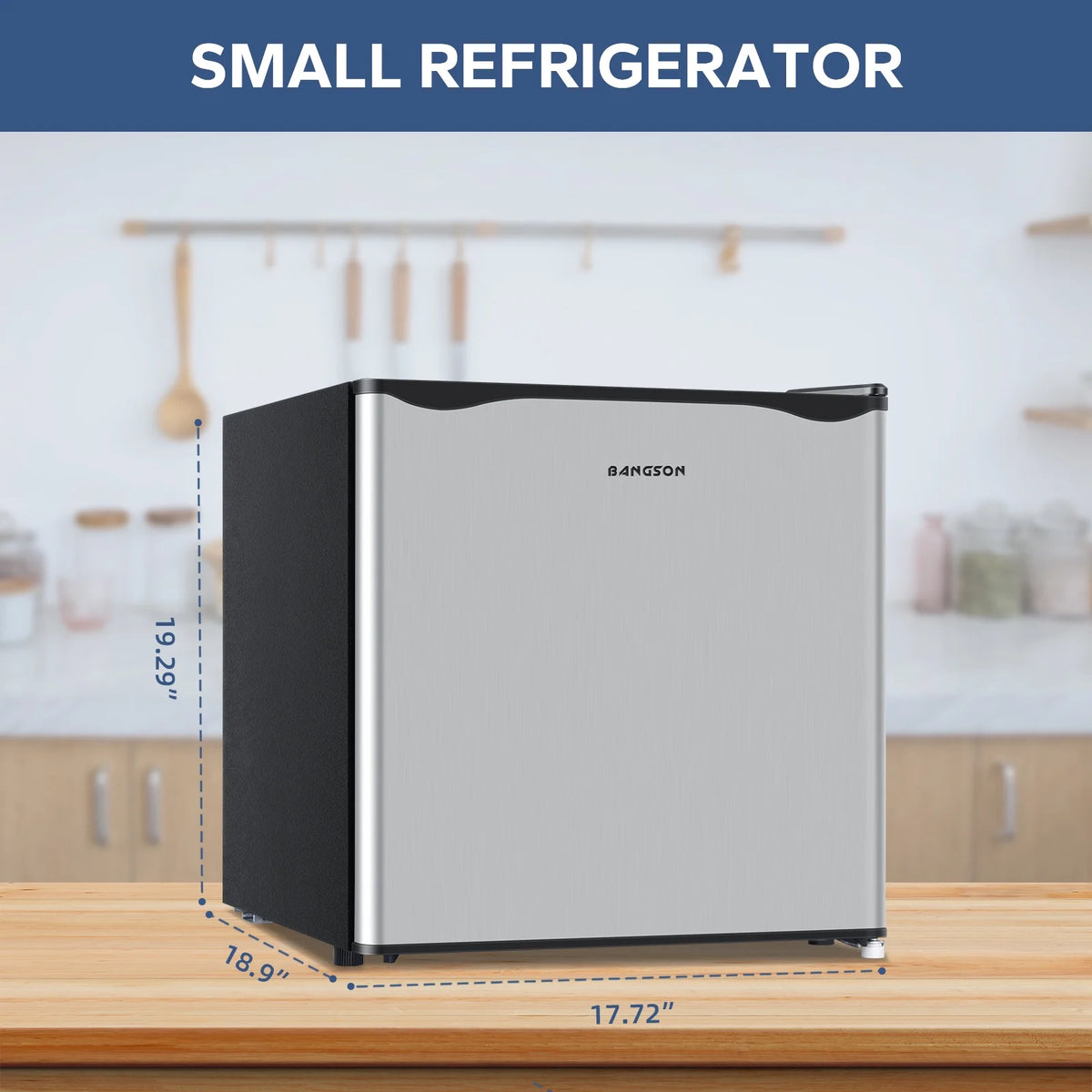 1.6 Cu.ft Silver Mini Fridge with Freezer G100514