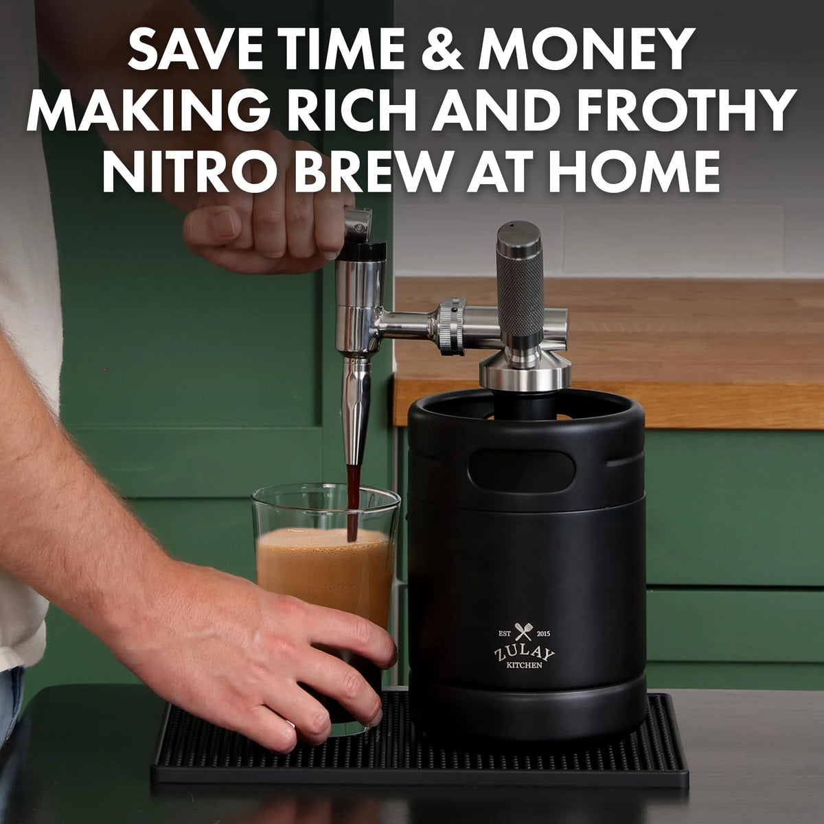 1 Gallon Cold Brew Coffee Maker with Glass Pitcher and Mesh Filter A73501